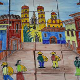 35 Pieces Mexican Tile Wall Mural - thumbnail 4