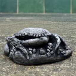 Stone Crab Statue Realistic Concrete Sculpture Handmade Cement Sea Creature Figurine Coastal Garden Decor Outdoor Marine Ornament Gift - thumbnail 4