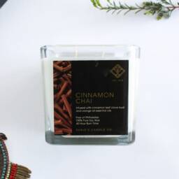 Cinnamon Chai 100% Pure Soy Double Wick Candle - thumbnail 2