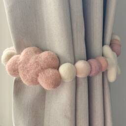 Blush Cloud, Star & Feltball Tie Back/Neutral - thumbnail 2