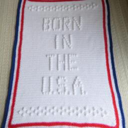 Crochet Baby Blanket Pattern - Born in The U.s.a - thumbnail 2