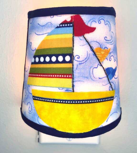 Handmade Sailboat Night Light By Lilimcriddles Designs, Small Light, Bedroom Accessories, Gifts - image 1
