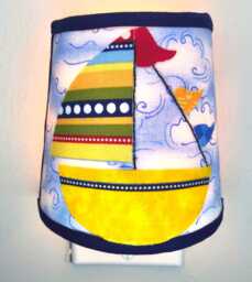 Handmade Sailboat Night Light By Lilimcriddles Designs, Small Light, Bedroom Accessories, Gifts - thumbnail 1