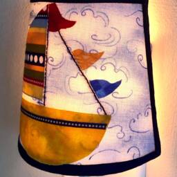 Handmade Sailboat Night Light By Lilimcriddles Designs, Small Light, Bedroom Accessories, Gifts - thumbnail 2