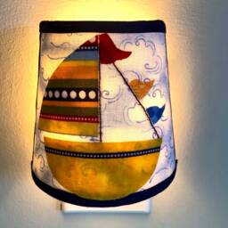 Handmade Sailboat Night Light By Lilimcriddles Designs, Small Light, Bedroom Accessories, Gifts - thumbnail 3