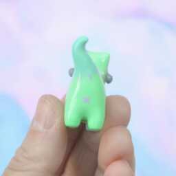 Halloween Frankenstein Cat Figurine Handmade Creepy Kawaii Desk Decor - thumbnail 4