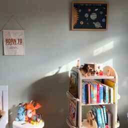 Rotating Bookcase Natural Wood Children's Bookshelf - thumbnail 4