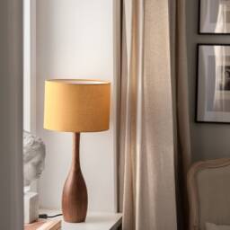 Hand Turned Walnut Table Lamp/Wooden Lamp - thumbnail 2