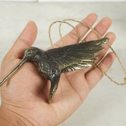 Bronze Hummingbird Decor, 5.5 - thumbnail 3