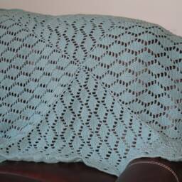 Leaf Afghan/ Crochet Laphgan/ Sage Color Blanket/ Mother's Day Gift/ Gift For Her/ Wedding Back To School Green Bedding - thumbnail 2