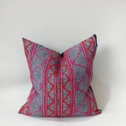 Hmong Pillow Cover Vintage Fabric Ethnic Pattern Cushion Case Hand Woven Textiles Hemp Square Scatter Decorative Cushions Throw Pillows - thumbnail 4