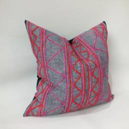 Hmong Pillow Cover Vintage Fabric Ethnic Pattern Cushion Case Hand Woven Textiles Hemp Square Scatter Decorative Cushions Throw Pillows - thumbnail 3