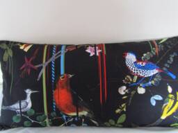 Designers Guild & Christian Lacroix Fabric Birds Sinfonia Crepuscule Cushion Cover - thumbnail 1