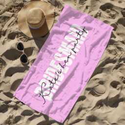 Personalized Bride Beach Towel, Bachelorette Future Mrs Party, Bridemaid Towel Gift - thumbnail 4