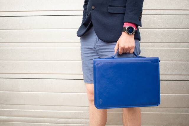 Leather Business Portfolio , Leather Folio Cover, A4 & Letter Size Paper Carrying Case, Zipper 3 Ring Binder - image 1