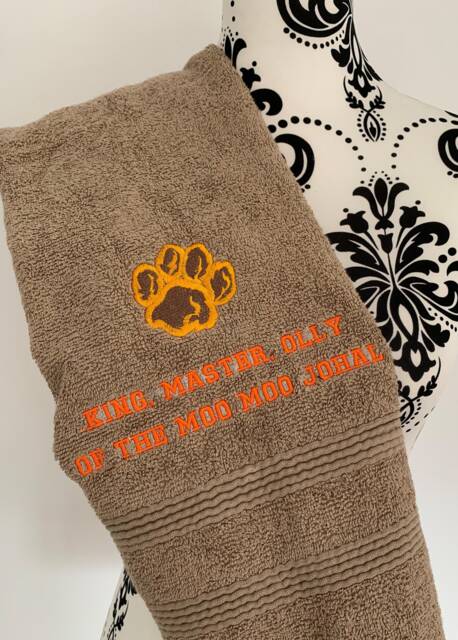 Wild Animal Paw Print Towel - Personalised Face Cloth/Hand Bath - image 1