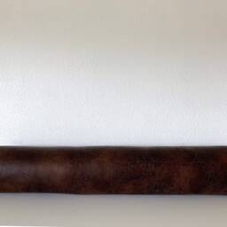 Cocoa Brown Faux Leather Pillow Cover - Modern West Texas Decor - thumbnail 2