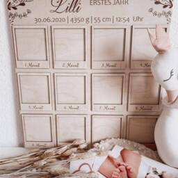 My First Year Photo Frame/Collage Baptism Gift Godchild Picture Baby's - thumbnail 2