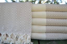 "Beige & Cream Towel, 40""x70"