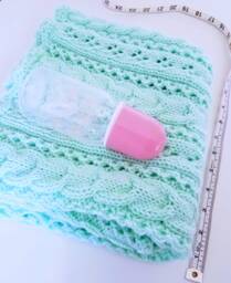 Hand Knit Gender Neutral Baby Blanket