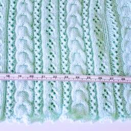 Hand Knit Gender Neutral Baby Blanket - thumbnail 2