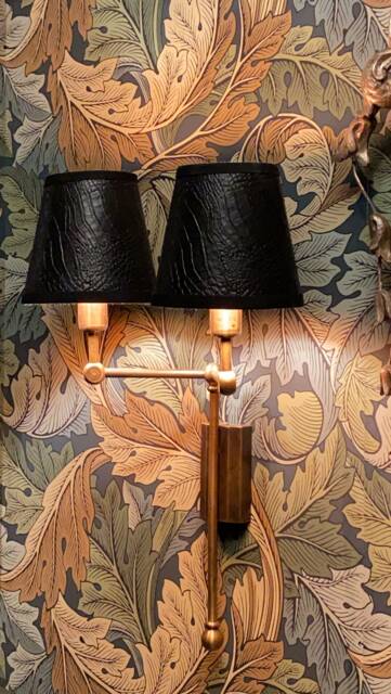 Black Lampshade, Lampshade For Sconce, Chandelier, Gothic - image 1