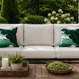 Tommy Bahama Swaying Palms Pillow Cover Tropical Green Polyester - thumbnail 3