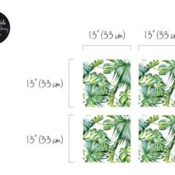 Decals For Kallax/Expedit, Ikea, Tropical Exotic Leaves, Jungle, Ikea Furniture, Dyi, Peel & Stick, Self Adhesive, Removable, Decal #8Ka - thumbnail 2