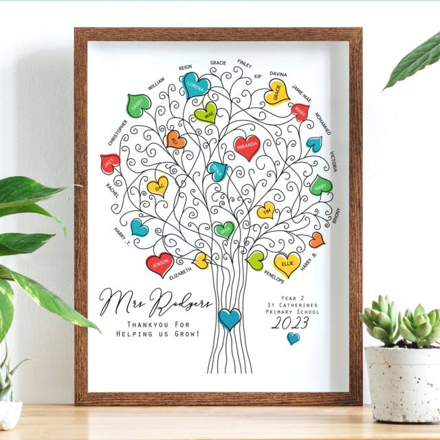 Personalised Teacher Thank You Gift, School Leaving End Of Term Appreciation Gift From Class - image 1