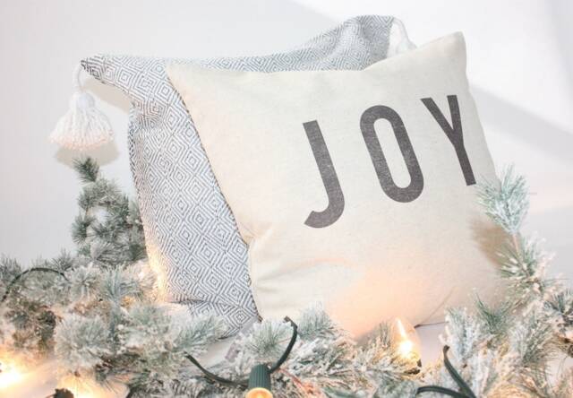 Joy Pillow Cover, 18 X Christmas Joy Pillow, Holiday Pillow, Farmhouse Decor, Modern Decor, Gift - image 1