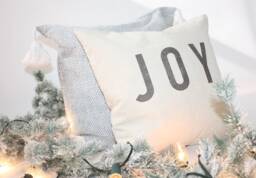 Joy Pillow Cover, 18 X Christmas Joy Pillow, Holiday Pillow, Farmhouse Decor, Modern Decor, Gift - thumbnail 1
