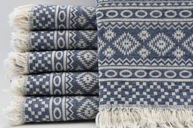 "Kilim Towel, Aztec Towel, Cotton Towel, Turkish Towel, Bath Towel, Double Face Towel, Ultra Soft Towel, Towel, Geometric Towel, 36""x69" - image 1