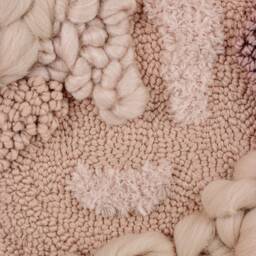Rose Gold Textile Wall Art - Woven Yarn Tapestry, Sculptural Japandi Decor - thumbnail 4