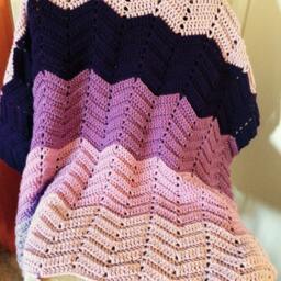 Handmade Crochet Blanket - Made To Order Plum Lavender & Mauve Afghan Queen Size - thumbnail 2