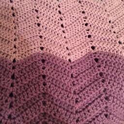 Handmade Crochet Blanket - Made To Order Plum Lavender & Mauve Afghan Queen Size - thumbnail 3