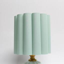 Handmade Honeydew Fabric Ceramic Table Lamp Home Decor Lighting - thumbnail 3