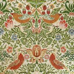 Custom Made William Morris Strawberry Thief Natural Blackout/Lining Curtains 3 - thumbnail 2