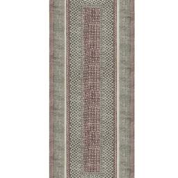 Hand Block Printed Indian Cotton Runner Rug, Hallway Dhurrie Rug - thumbnail 3