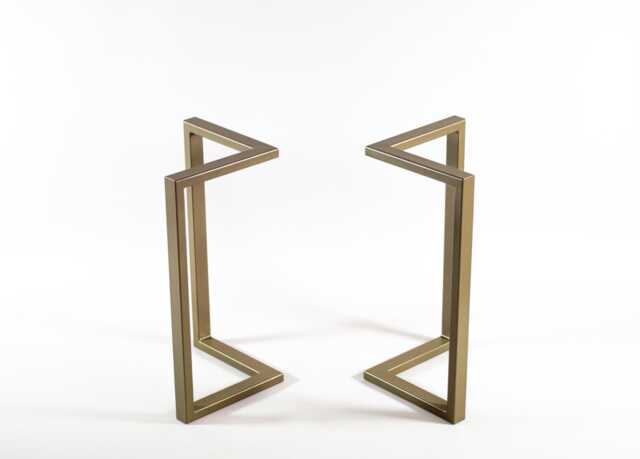 "Metal Modern Dining Table Legs, 28"" X 20"" Bracket Height 26""-30" - image 1