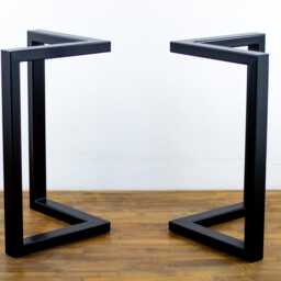 "Metal Modern Dining Table Legs, 28"" X 20"" Bracket Height 26""-30" - thumbnail 2