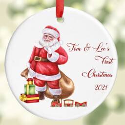 Personalised Baby's First Christmas Ornament Custom Name Bauble For Holiday Tree Decor - thumbnail 3