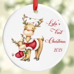 Personalised Baby's First Christmas Ornament Custom Name Bauble For Holiday Tree Decor - thumbnail 2