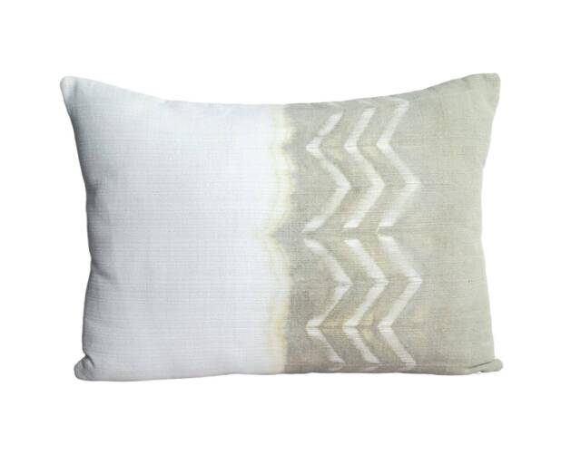 Hmong Organic Shibori Lumbar Pillow Cover, 12x20 - image 1