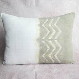 Hmong Organic Shibori Lumbar Pillow Cover, 12x20 - thumbnail 2