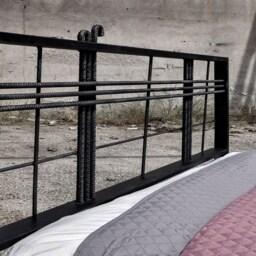Industrial Metal Bed Frame 160x200 140x200 Pandora - Wrought Iron Loft Lifetime Guarantee - thumbnail 2