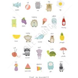 Alphabet Children Room Decor Print For Newborn Baby Gift - thumbnail 2