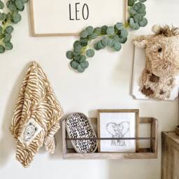 Lion Baby Blanket in Zebra Print Minky & Faux Fur - thumbnail 4