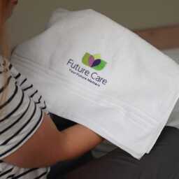 Corporate Logo Towels, Bespoke Towels, Personalised Salon Company Embroidered Towel Uk, Hand Towel, Bath Sheet - thumbnail 4