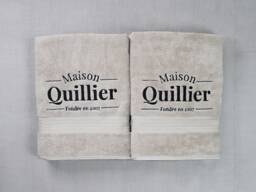 Corporate Logo Towels, Bespoke Towels, Personalised Salon Company Embroidered Towel Uk, Hand Towel, Bath Sheet - thumbnail 1
