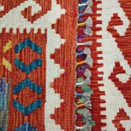 Runner Rug Tribal, Handmade Artisan Afghan Turkish, Scandinavian, Navajo, Bohemian, Wool Flatweave Multicolour Kilim 192x78 cm - thumbnail 3